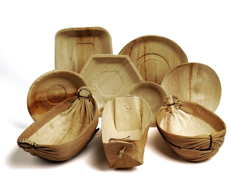 Palm leaf food containers